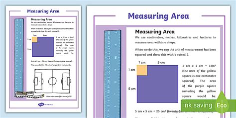Measurement Area Display Poster (teacher made) - Twinkl
