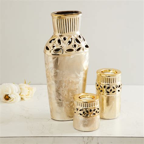 Buy Stellar Fantasy Laser-Cut Vase with T-Light Holder - Set of 3 from ...