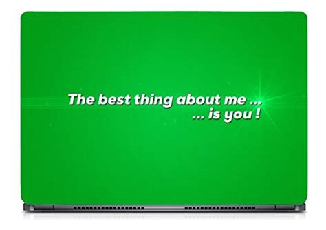 Skin Yard Best is You Green Background Laptop Skin/Decal - 15.6 Inch ...