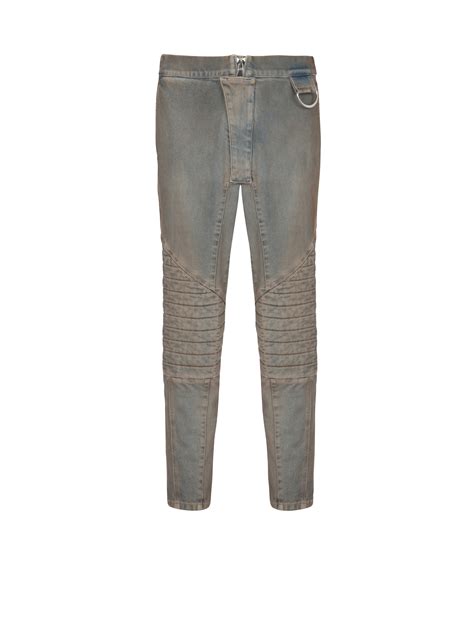 Ribbed cotton slim-fit jeans - Men | BALMAIN