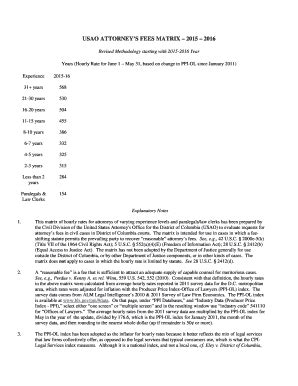 Usao Attorney S Fees Matrix 2023 - Fill Online, Printable, Fillable ...