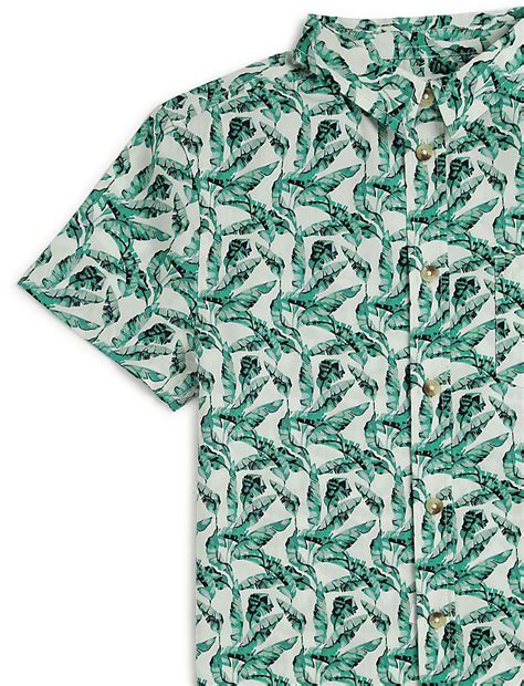 Buy Pure Cotton Tropical Spread Collar Shirt at Marks & Spencer