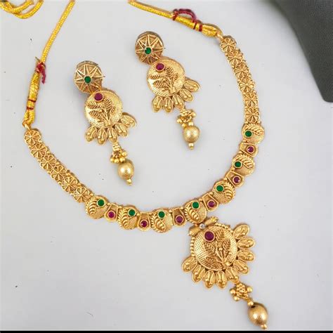 Antique Multicolor Stone & Pearl Necklace Set – Trendisia