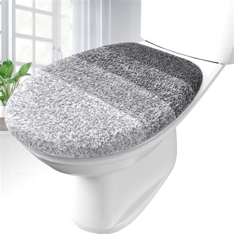 Amazon.com: OLANLY Soft Microfiber Bathroom Toilet Lid Cover, Machine Washable Seat Covers, 17 ...
