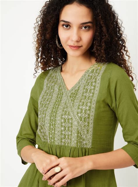 Buy Women Embroidered A-line Kurta Online at just Rs. 599.0 ...