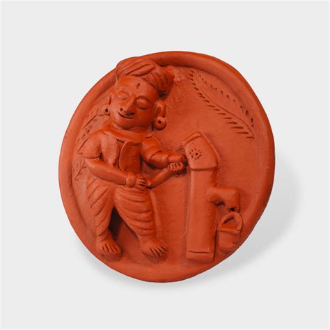 Buy Molela Wall Plate - Man at the handpump 8" Online in India ...