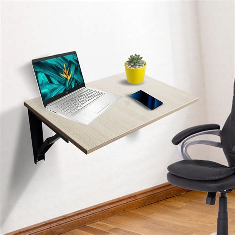 Faburaa EzyMount Wall Mounting Table with Ledge 61 X 41 X 30 cm Study ...