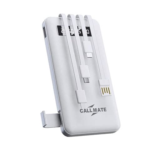 Callmate 10000mAh Power Bank with Mobile Holder, 15W Fast Charging ...