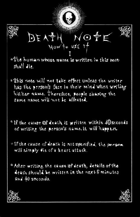 Image result for Death Note ID Code English