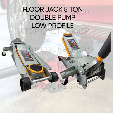 Floor Jack 5 Ton Dual Pump Low Profile | Shopee Malaysia
