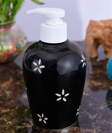 Sforzi Black Color Handmade Ceramic handwash Liquid soap Dispenser ...