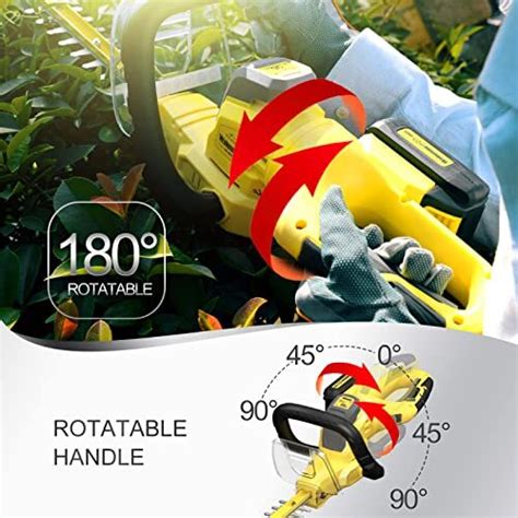 Buy 20V MAX Cordless Hedge Trimmer, 1400RPM Electric Bush Trimmer w/ 22 ...