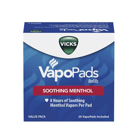 Vicks Soothing Menthol VapoPads, 20 Pack - Vicks Humidifiers
