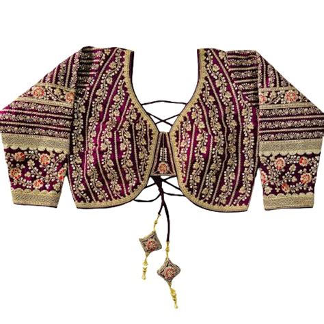 Buy BKD Fashion Women's Heavy Milan Silk Embroidery Bridal Work ...