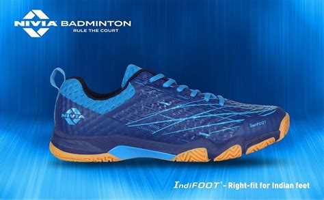 Nivia Powerstrike 2.0 Badminton Shoes for Mens, Phylon, Natural Rubber ...