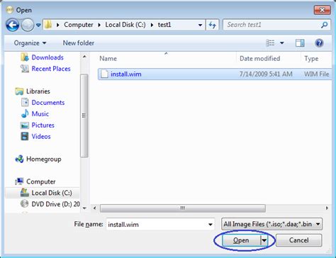 Open Wim File 的图像结果