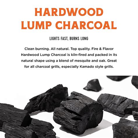 Fire & Flavor Premium Hardwood Lump Charcoal - 8lbs