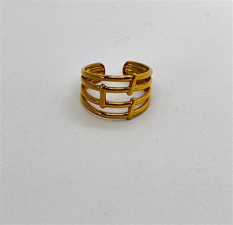 LuxeLine Anti-Tarnish Adjustable Finger Ring – PearlsOnline