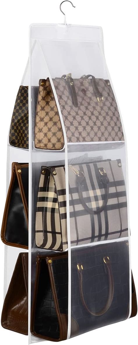Zollyss Hanging Shelves 6 Pocket Foldable Handbag Organisers Cover ...