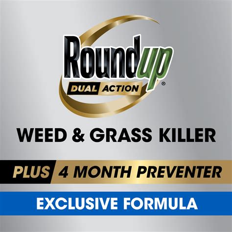 Roundup Dual Action Weed & Grass Killer Plus 4 Month Preventer, 1 gal ...