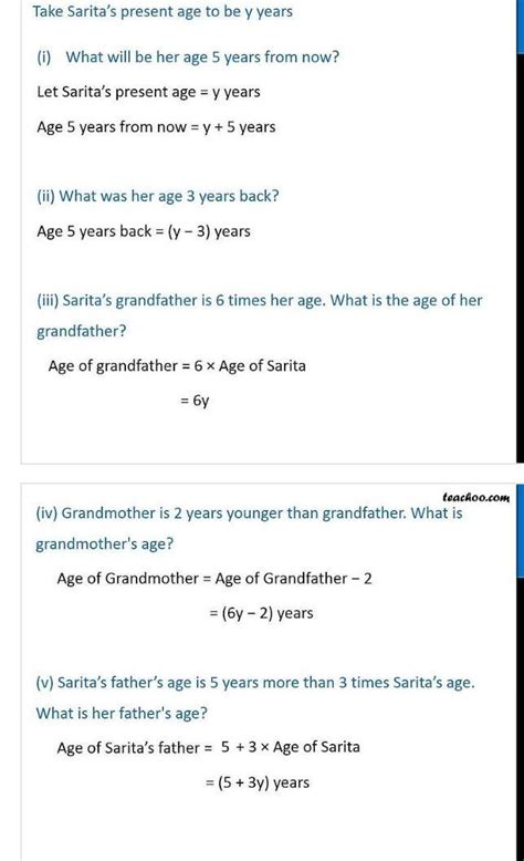 Take Alia's present age to be a years. (a) What will be her age 8 years ...