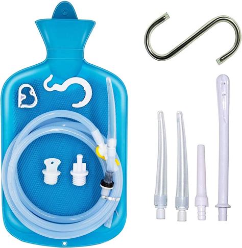 Enema Bag 2L Home Enema Kit with 6.5ft Long Silicone Hose, Enema Tips ...