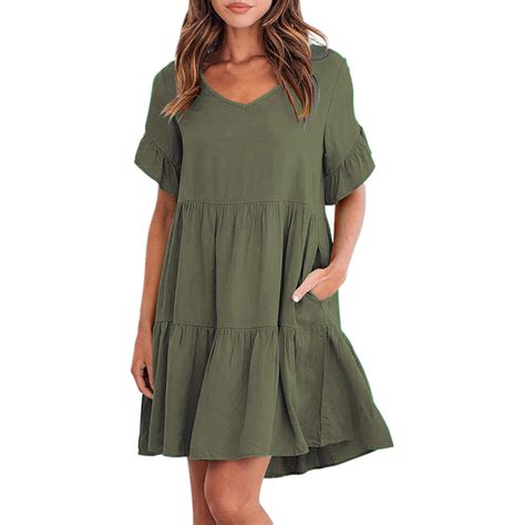 hcuribad Plus Size Dresses for Curvy Women,Women's Casual Short Sleeve ...