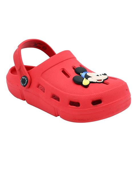 Mickey Mouse EVA Clogs for Boys – Red | Yellow Bee – Yellow Bee India