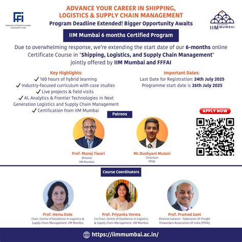IIM Mumbai - Certificate course in Shipping, Logistics and Supply Chain ...