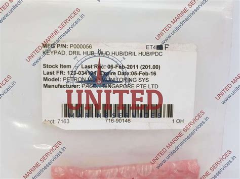 PASON SINGAPORE KEYPAD DRIL HUB | United Marine Services