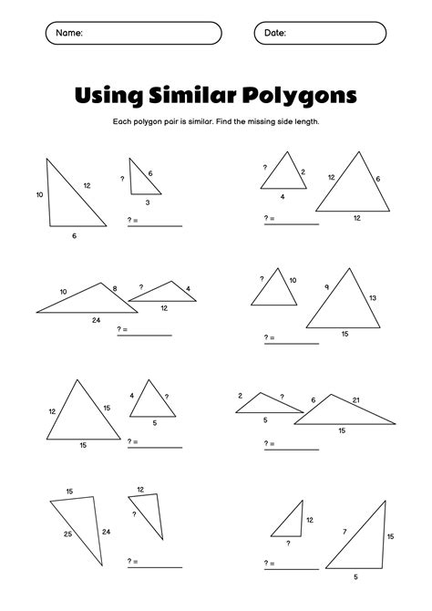 Similar Figures Worksheet Pdf