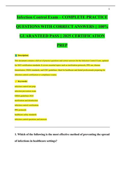 Infection Control Exam Practice Test 的图像结果