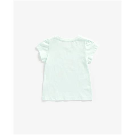 Buy Girls Short Sleeves Tops Unicorn Print-Green Online at Best Price ...