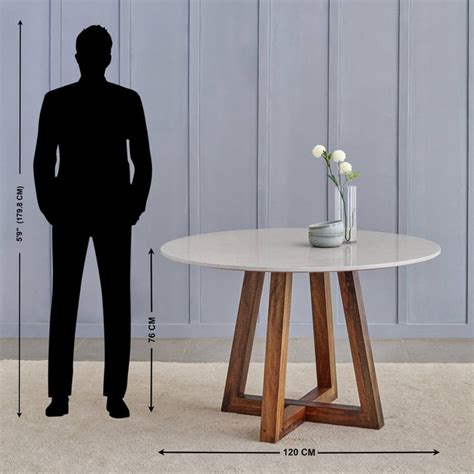 Buy Giza Composite Marble Top 4-Seater Dining Table - Grey from Home ...