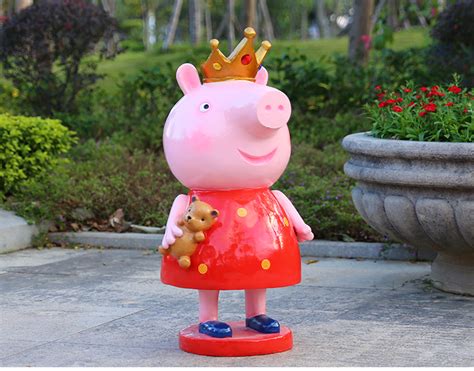 新年猪雕塑玻璃钢卡通猪摆件户外园林摆设商场春节美陈道具装饰品-阿里巴巴