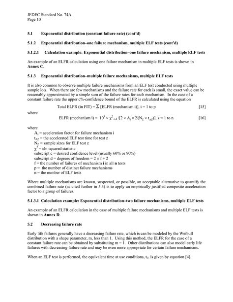 Early Life Failure Rate Calculation Procedure for Semiconductor ...