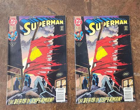Superman #75 Death of Superman Jurgens 1st Print Jan 1993 DC Comics 2 ...