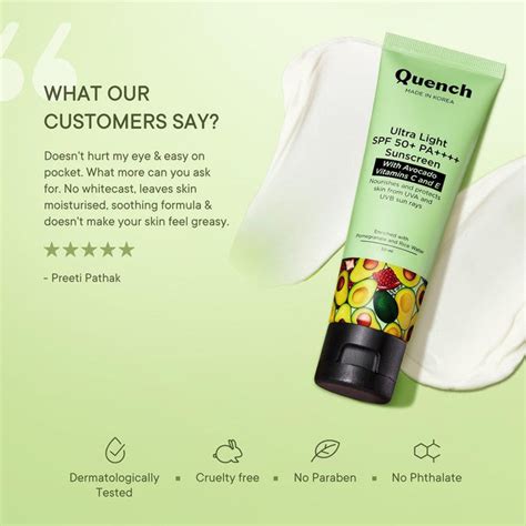 Ultra Light SPF 50+ PA++++ Sunscreen with Avocado Vitamins C & E - 50 ...