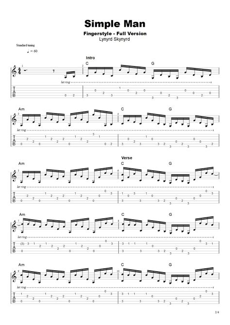 Skynyrd Simple Man Chords
