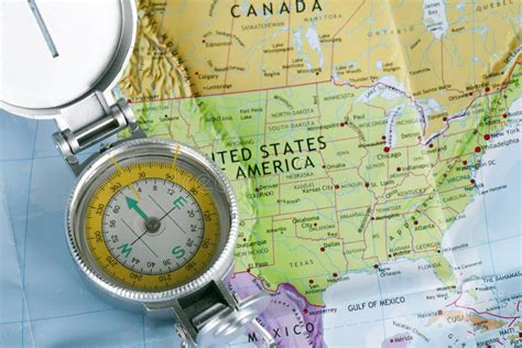 Image result for America Map with Compass