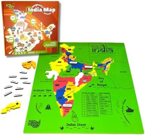Buy KITOY Foam Magnetic India Map Puzzle | Learn Countries, Geography ...
