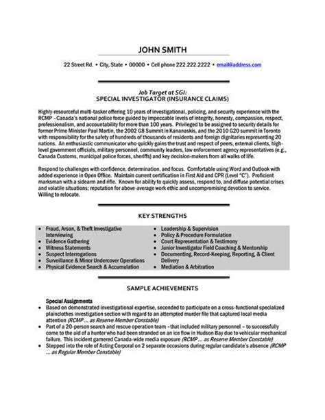 Social Investigator Resume Template | Premium Resume Samples & Example ...