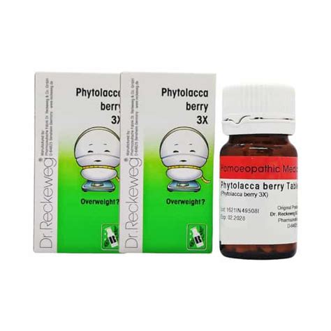 Buy DR. RECKEWEG PHYTOLACCA BERRY 3X 20G ( PACK OF 2) Online & Get Upto ...