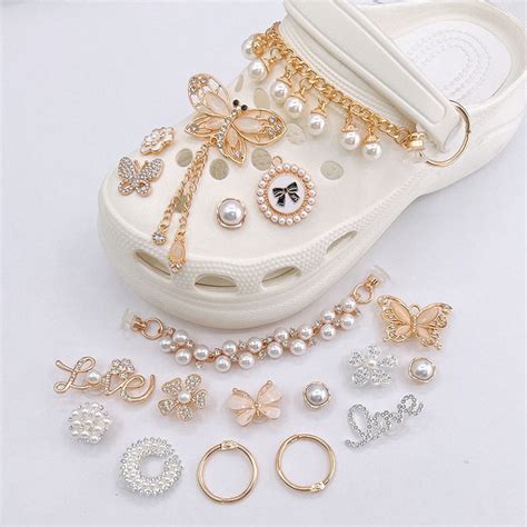 Bling Diamond Croc Charms Full Set Croc Pin Shoe Charm for Women ...
