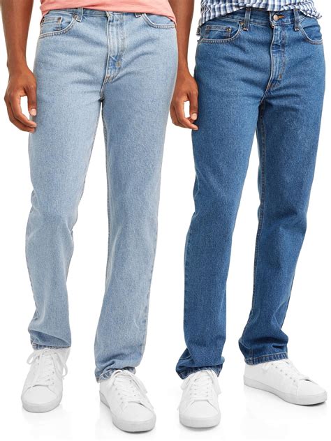 George Men's 100% Cotton Regular Fit Jeans, 2-Pack - Walmart.com