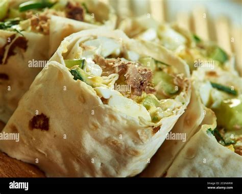 Low-Calorie and Low-Fat Tuna Salad Sandwich Roll Stock Photo - Alamy