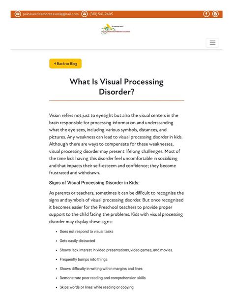 Image result for Visual Processing Disorder