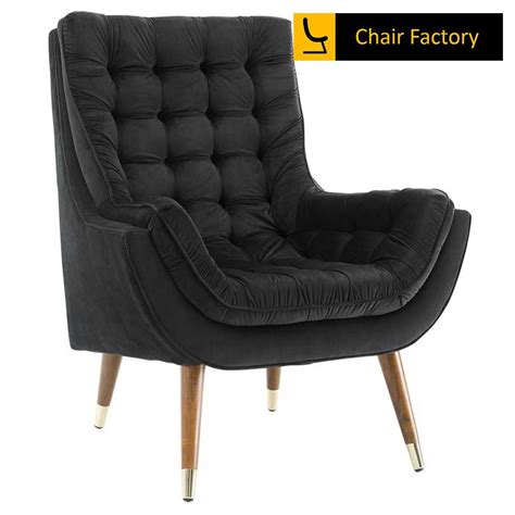 Cascade Black Tufted Accent & Lounge Chair ideal for Home, Lobby ...