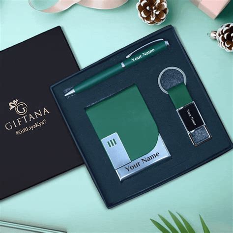 Personalized Gift : Engraved Pen, Keychain & Card Holder – Giftana