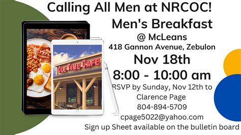 Men’s Ministry Breakfast | North Raleigh Church of Christ